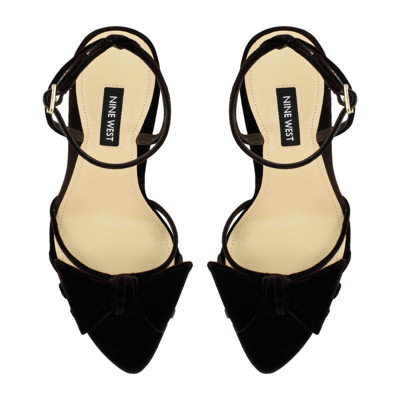 Queana Velvet Bow Sandals