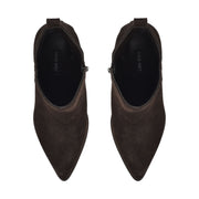 Birds Block Heel Leather Booties