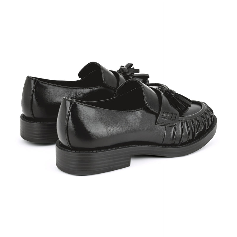 Gersen Ruched Tassle Loafers