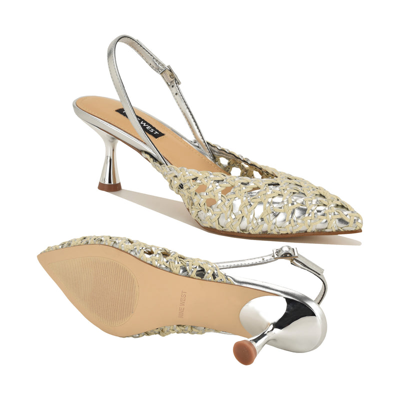 Randela Woven Slingback Pumps