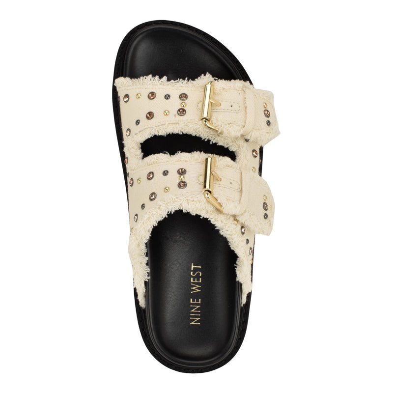 Eleny Buckle Slide Sandals