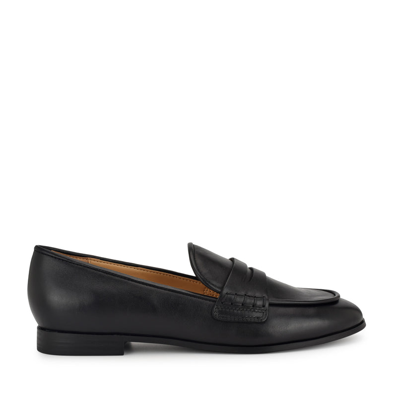 Women's Manner Casual Leather Loafers - Black Leather | Nine West Women's Manner Casual Leather Loafers - Black Leather | Nine West