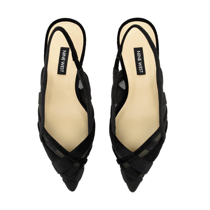 Ellite Kitten Heel Slingback Pumps