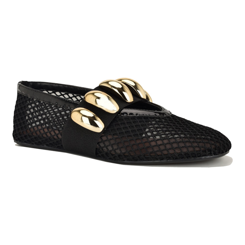 Dorra Mesh Mary Jane Ballet Flats