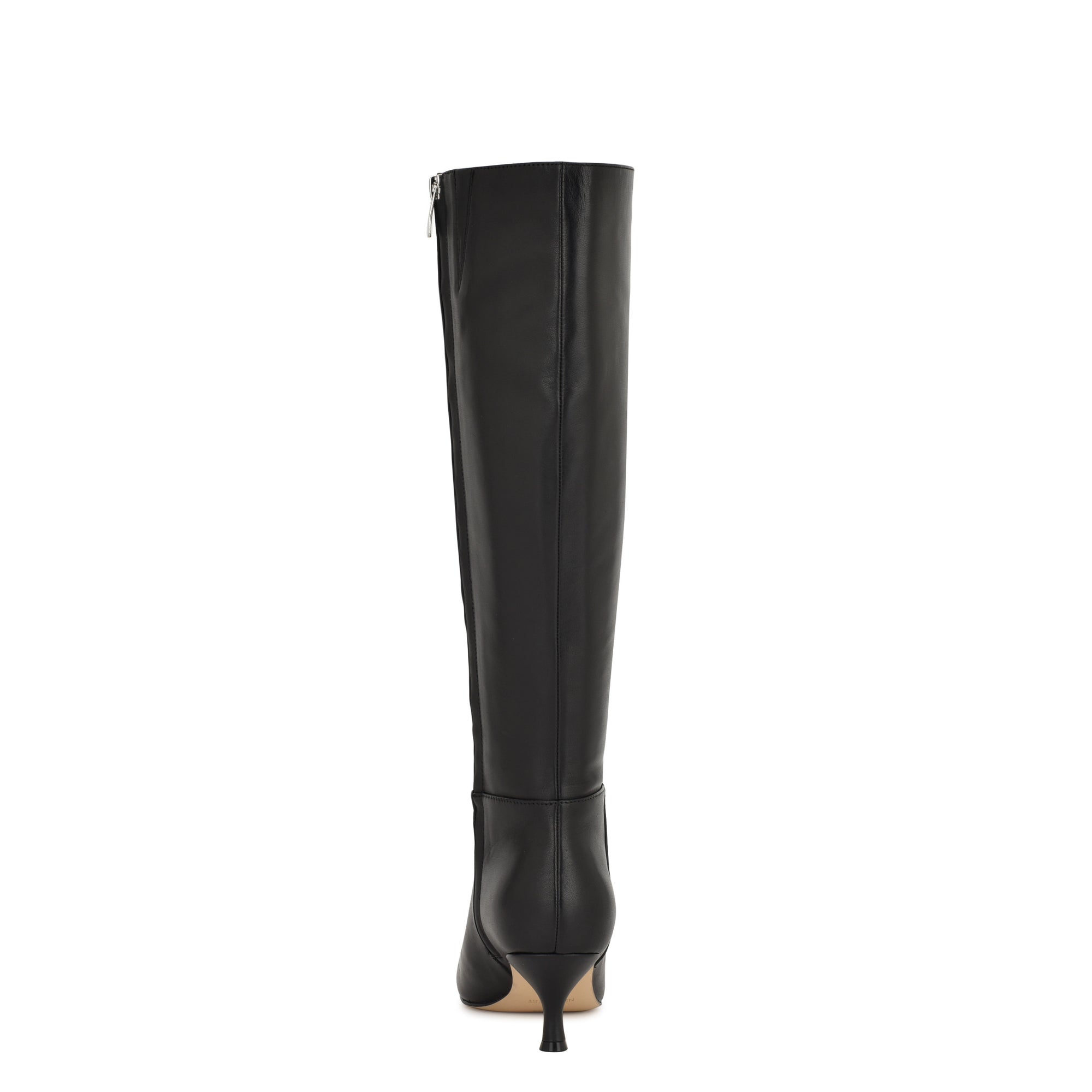 black leather dress boots kitten heel Whistles Pointed-Toe Leather Heeled Ankle Women Boots
