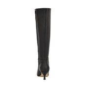 Somas Kitten Heel Wide Calf Leather Boots