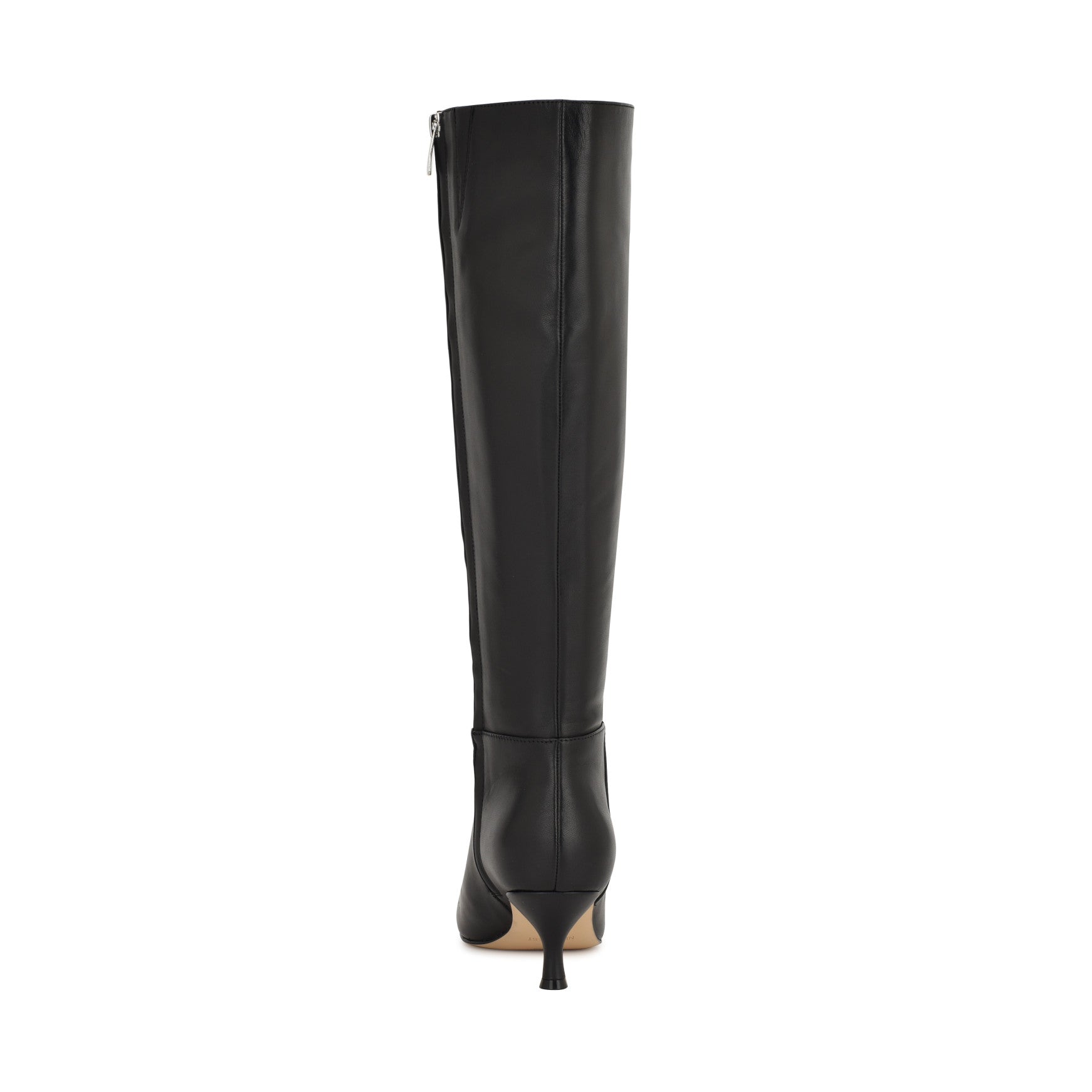 Somas Kitten Heel Wide Calf Leather Boots