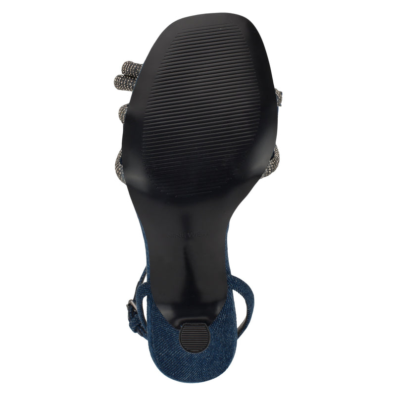 Ivid Rhinestone Bow Sandals