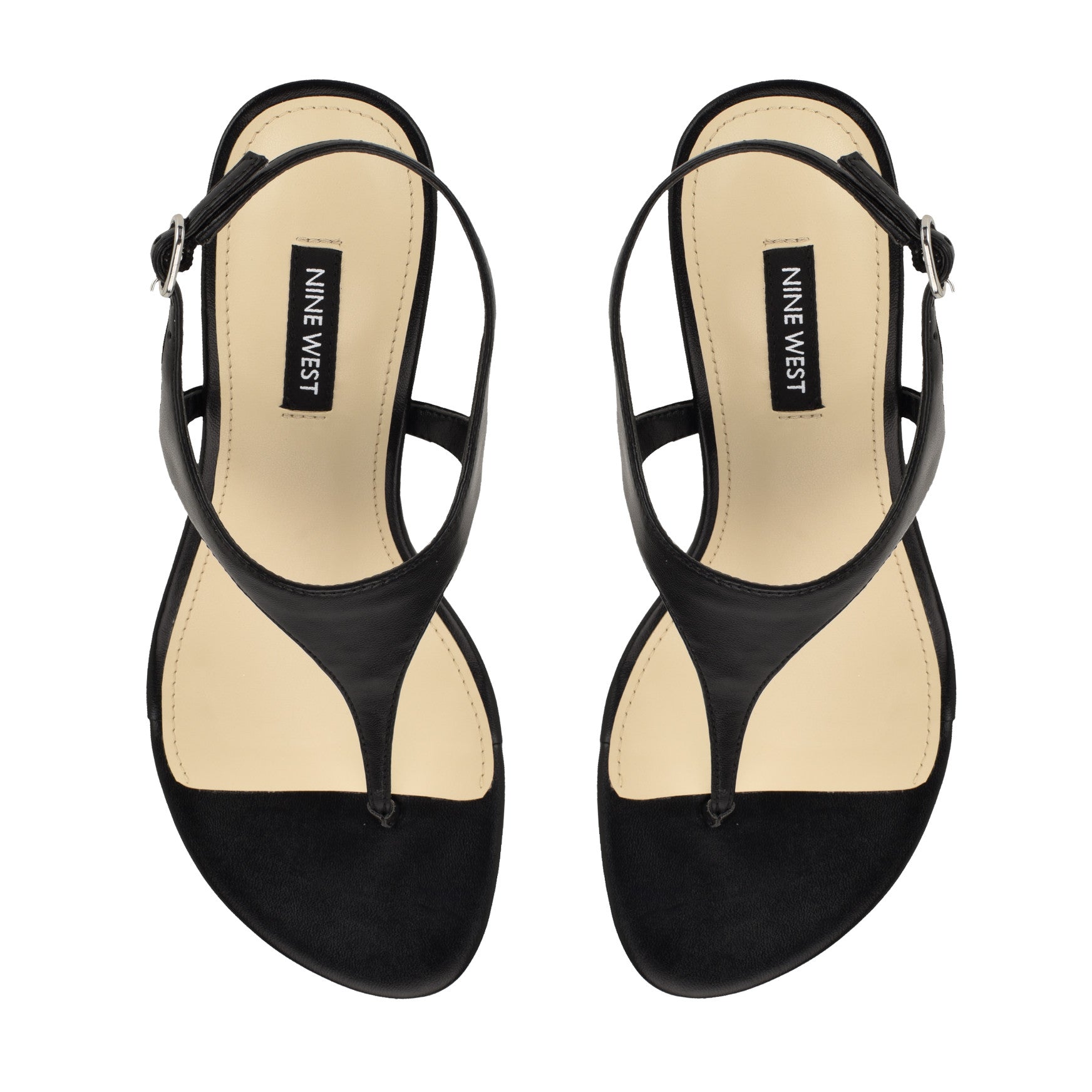 Noir Heeled Thong Sandals