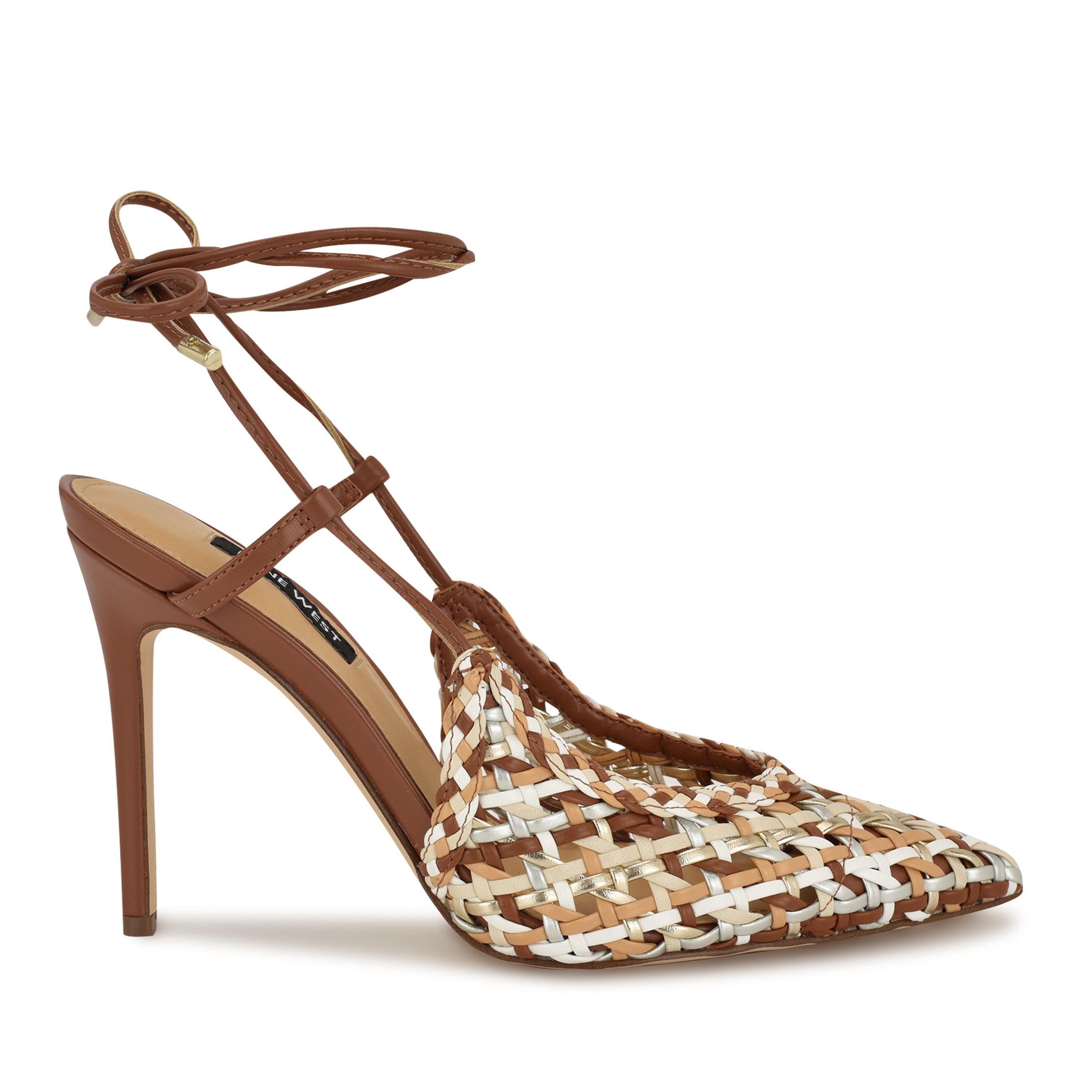 Fessla Woven Ankle Wrap Pumps