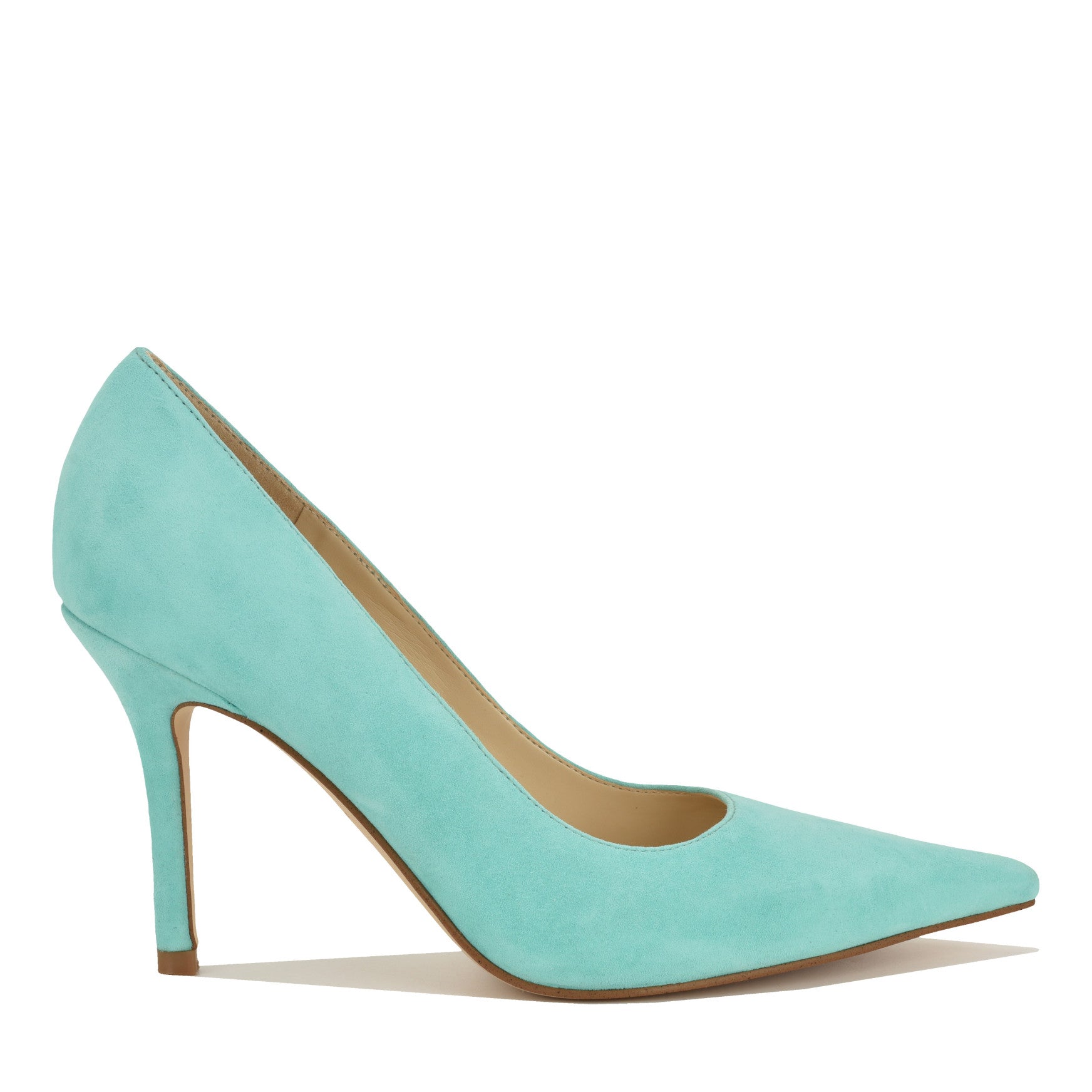Women's Gemmha Leather Pointy Toe Pumps - Blue Suede | Nine West