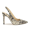 Feather Pointy Toe Slingback Pumps