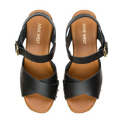 Corts Studded Leather Wedge Sandals