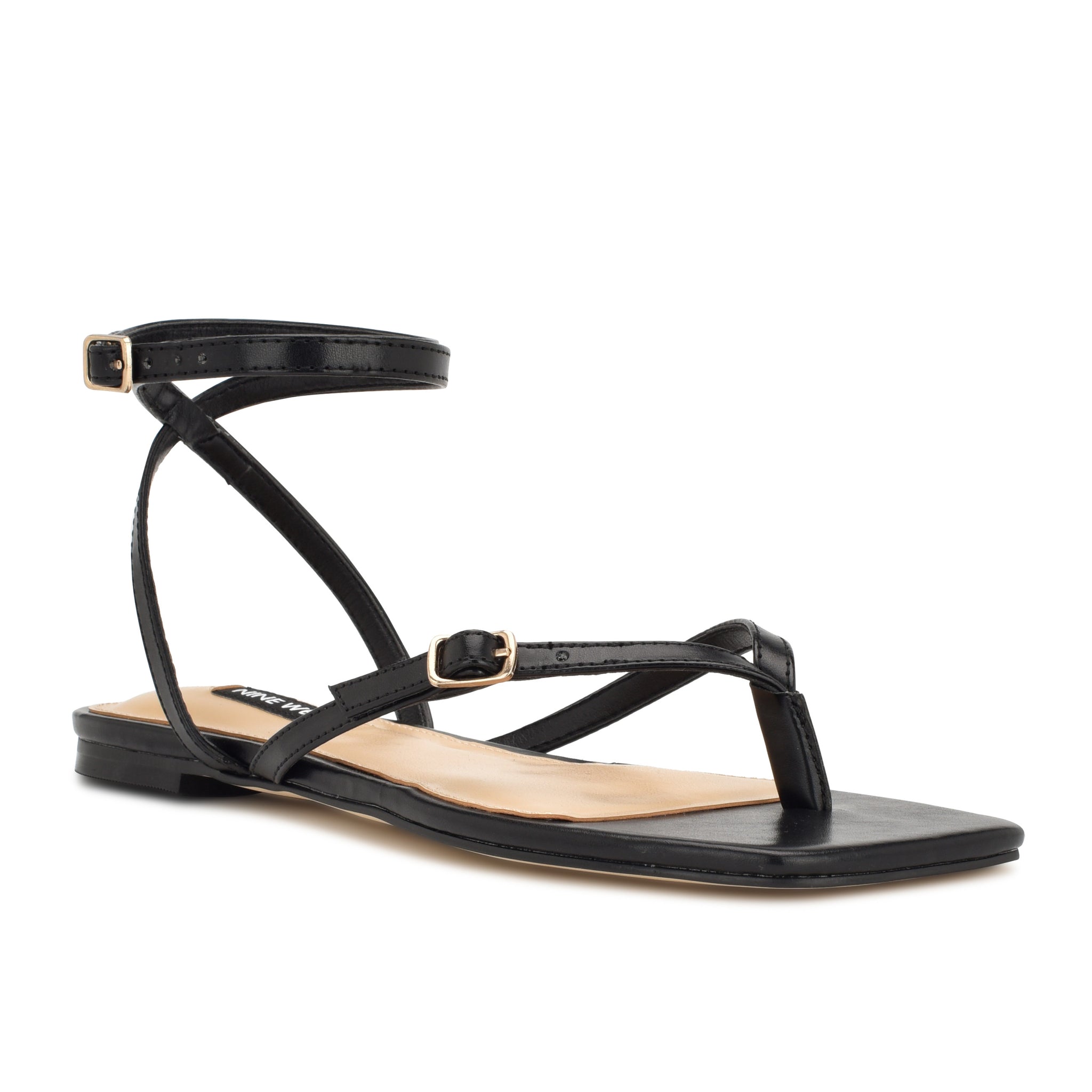 Nelson Ankle Wrap Flat Sandals - Nine West