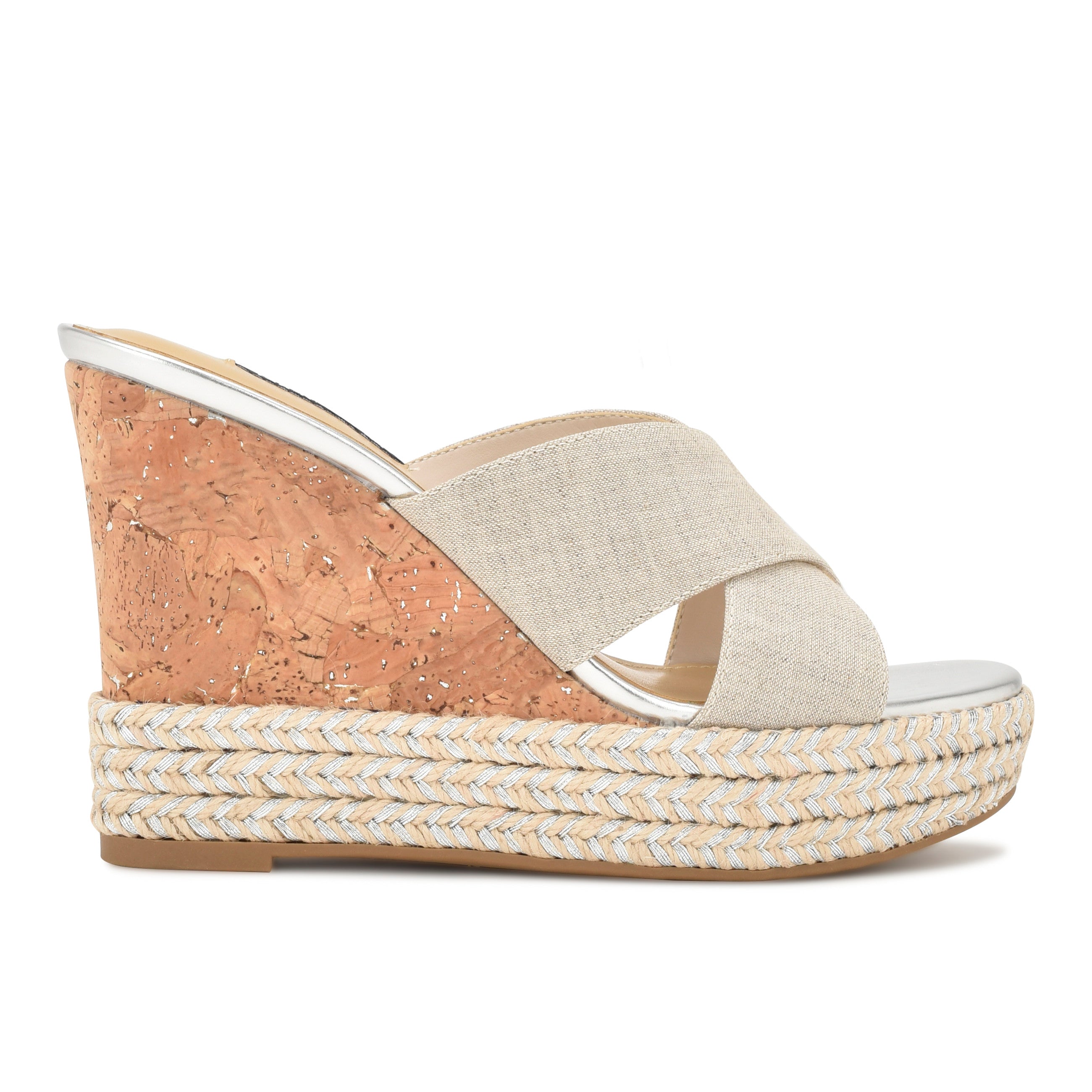 Slide on wedge online sandals