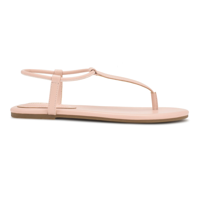 나인웨스트 NINEWEST Bassie Flat Sandals,Light Pink