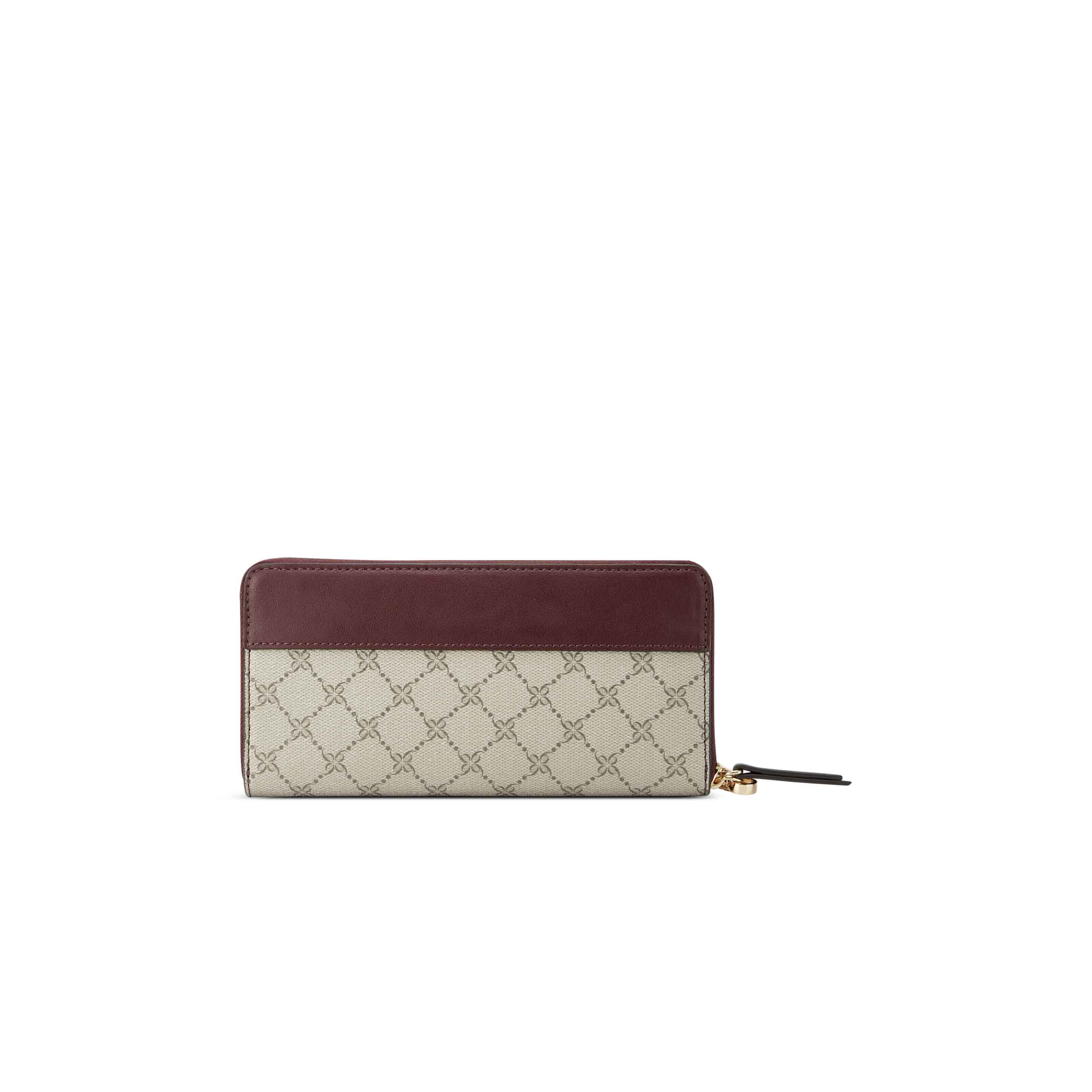 Nine West Linnette Zip Around Wristlet Wallet - Brown/Black Logo