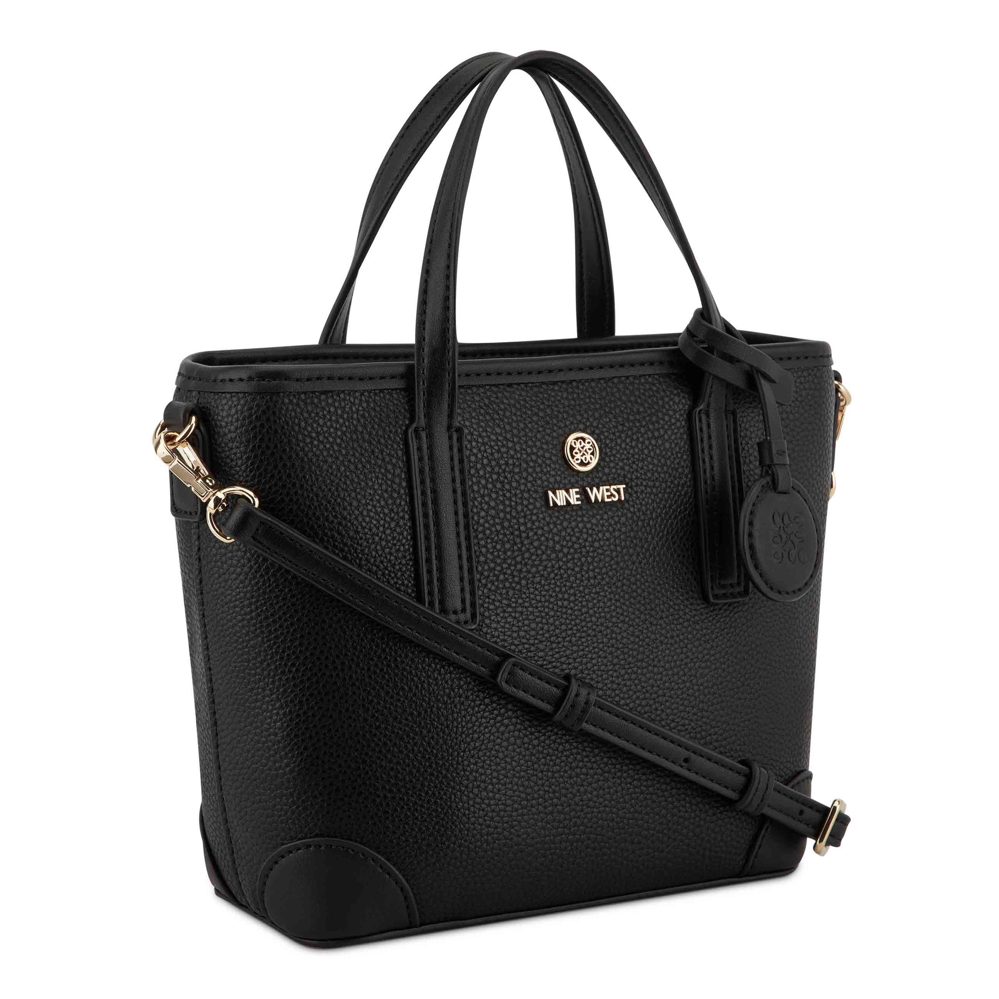 Nine west black tote sale