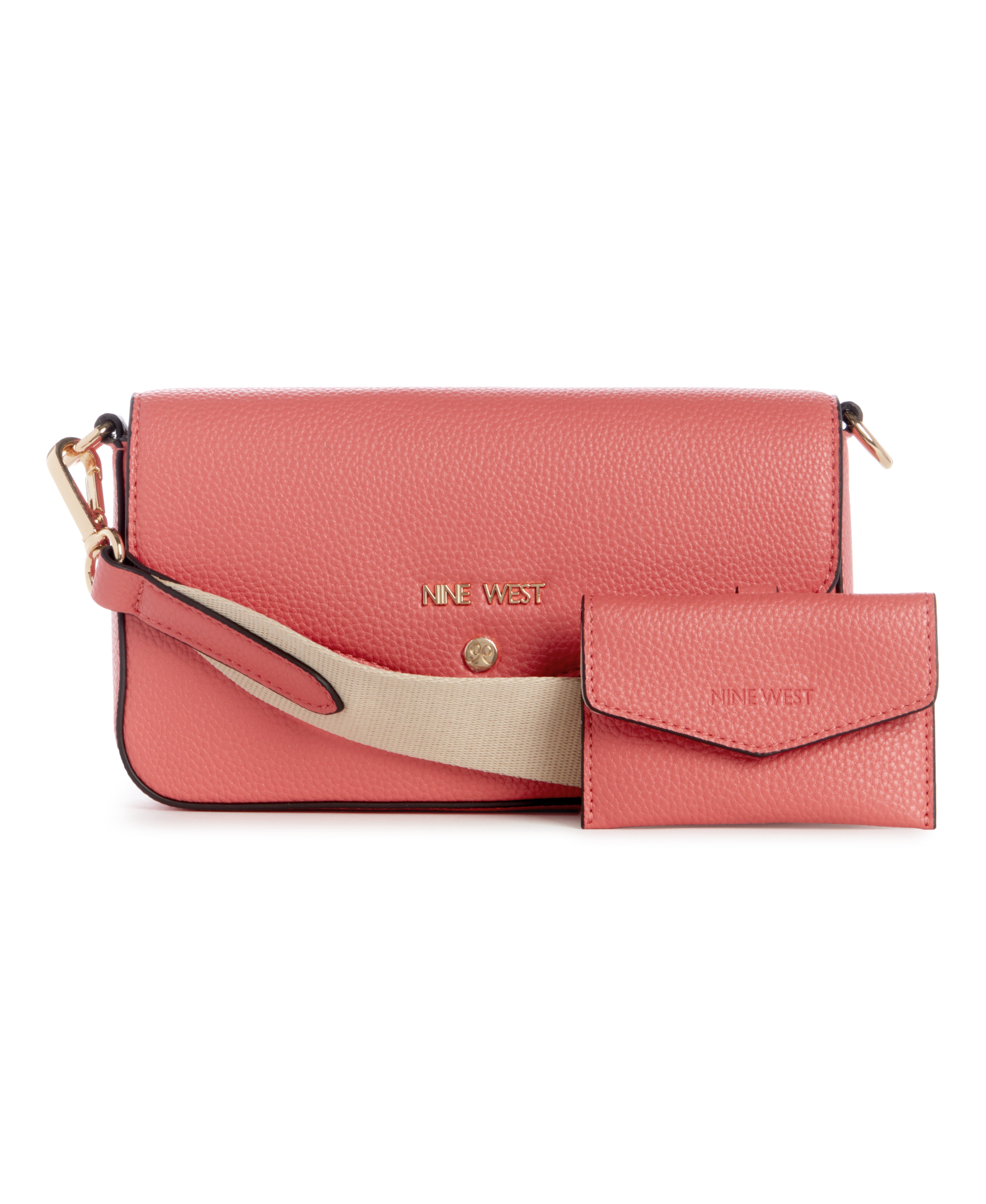 NINE WEST Judilee Mini Flap Crossbody Light Pastel Pink One Size: Handbags:  Amazon.com
