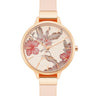 Floral Dial Strap Watch