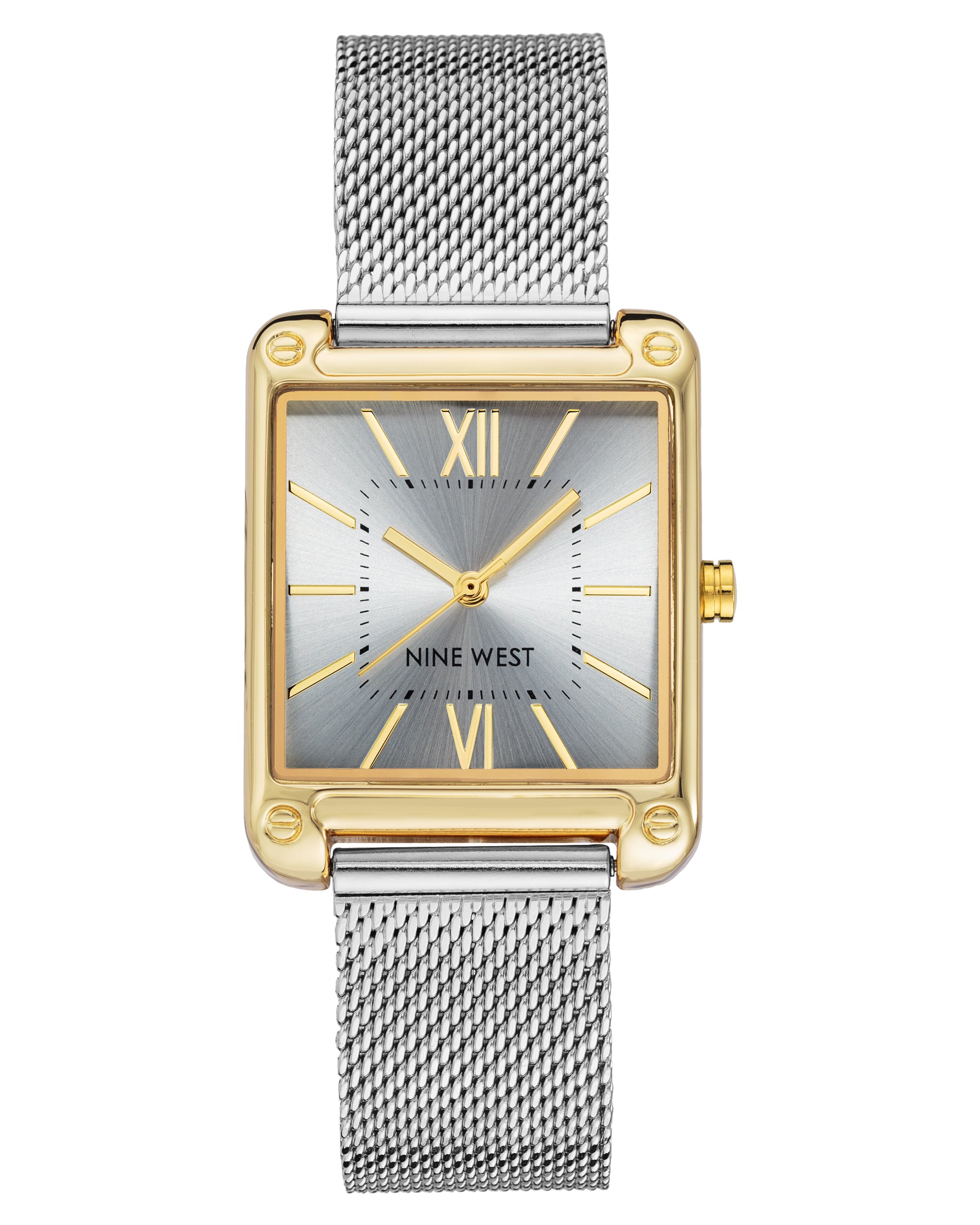 Rectangle Watch in Rose Gold With a Mesh Strap Classic 