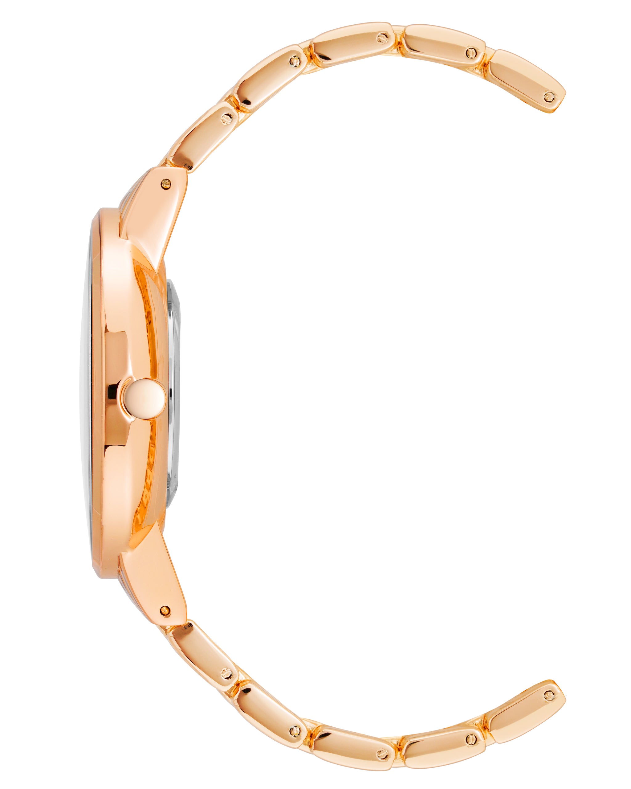 Nine west rose goldtone hot sale and grey strap watch