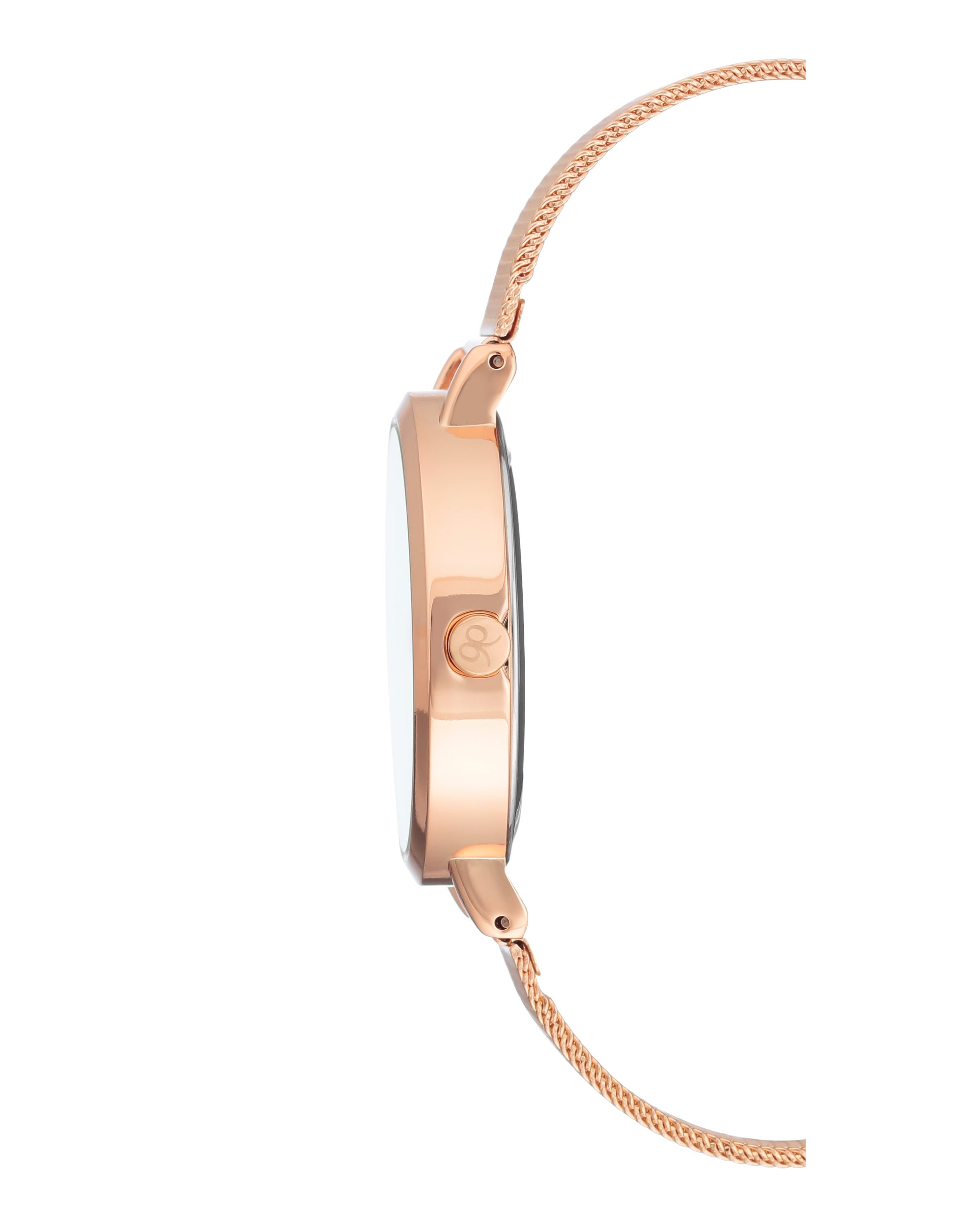 Nine west rose goldtone 2025 and grey strap watch