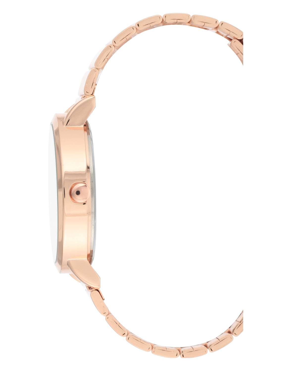 Crystal Accented Stainless Steel Bracelet Watch