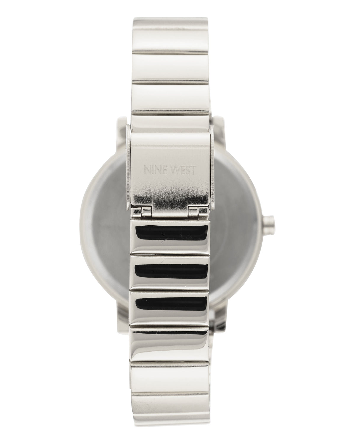 Crystal Accented Stainless Steel Bracelet Watch
