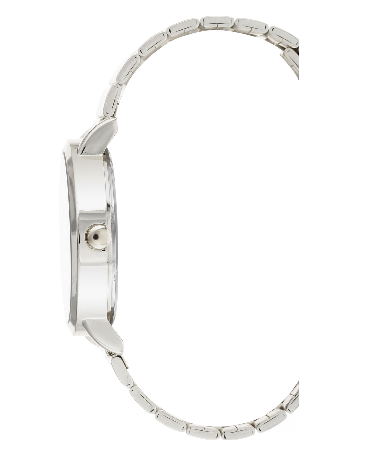 Crystal Accented Stainless Steel Bracelet Watch