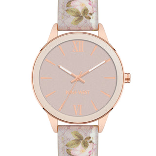 Floral Patterned Strap Watch