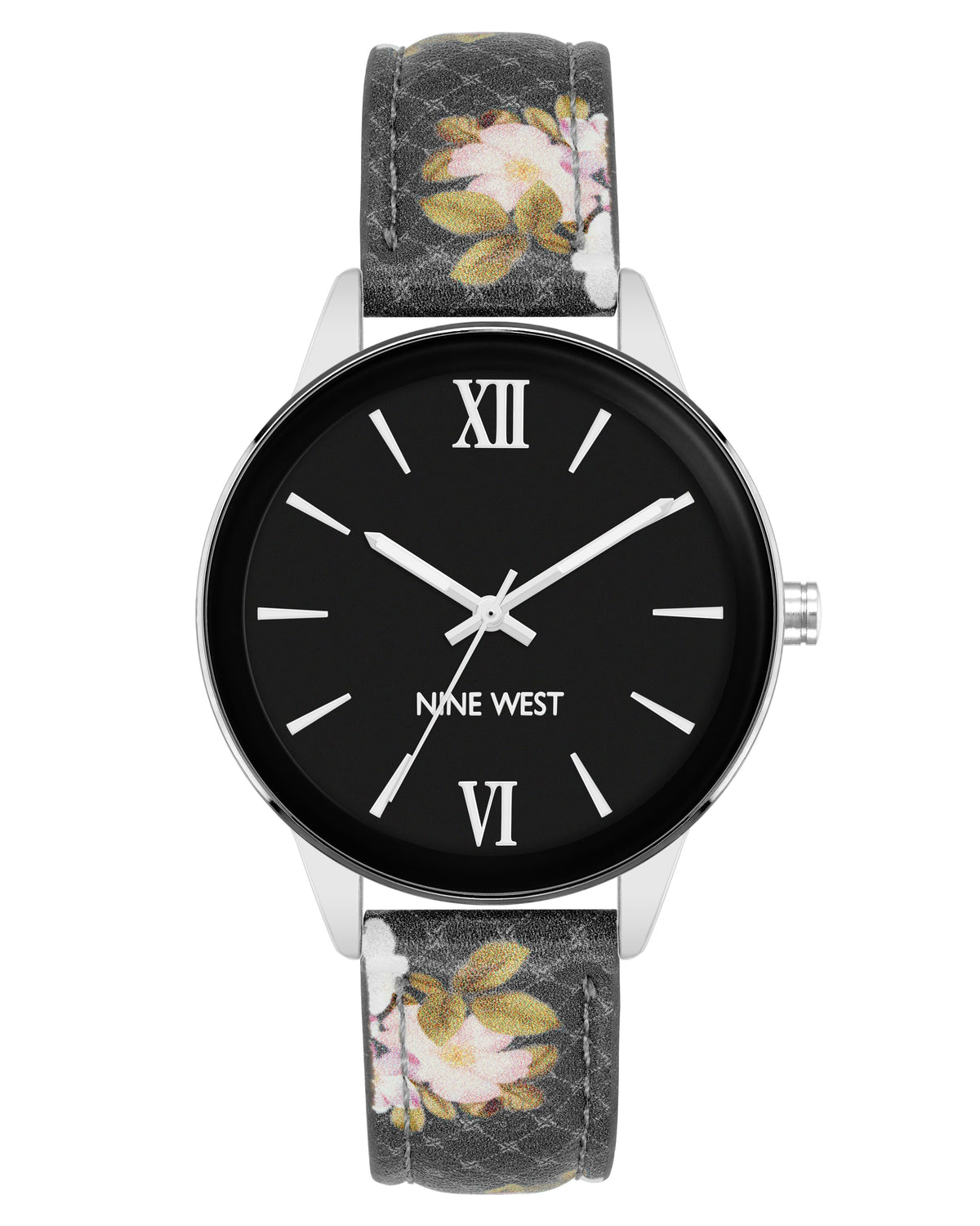 Floral Patterned Strap Watch