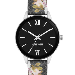 Floral Patterned Strap Watch