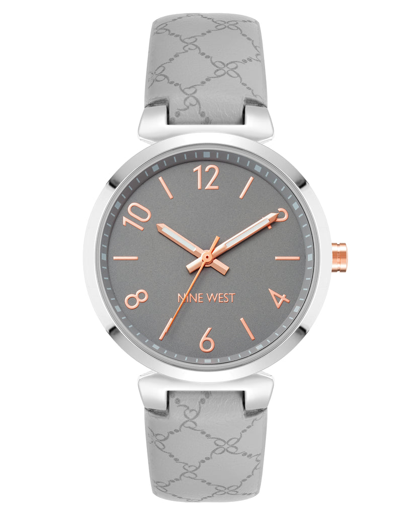 Logo Patterned Strap Watch Nine West