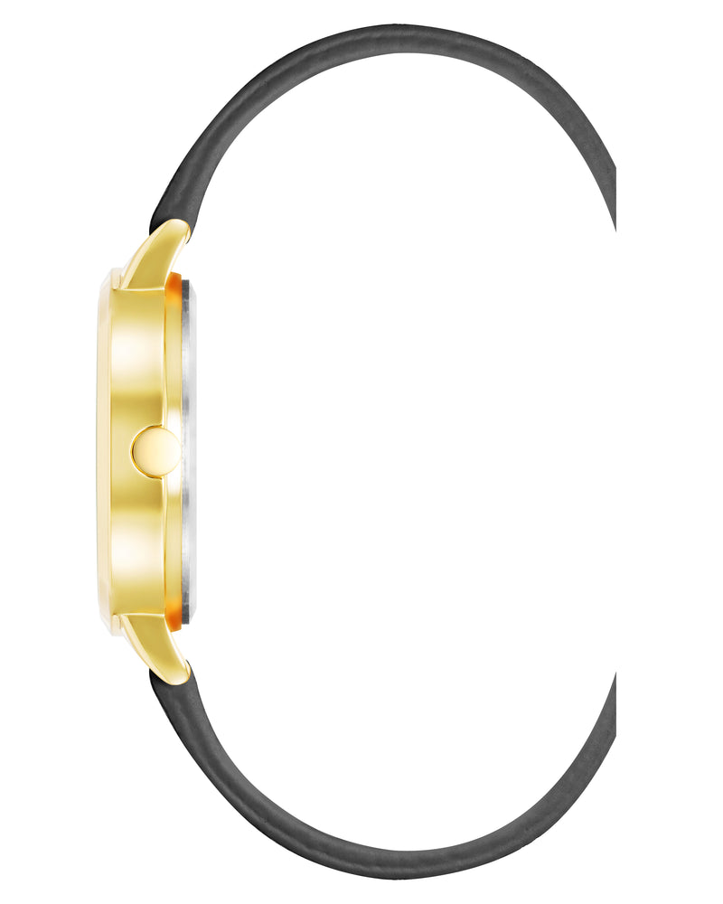Floral Dial Saffiano Strap Watch
