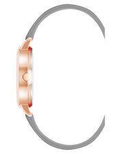 Floral Dial Saffiano Strap Watch