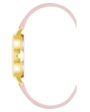 Floral Dial Saffiano Strap Watch