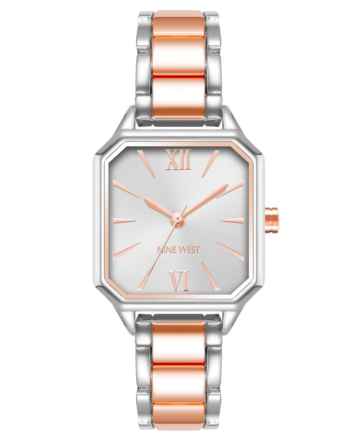 Nine West Women\'s Pink Rose Gold Analog Quartz Faux Leather Strap Square Watch Nine West Women main image 4