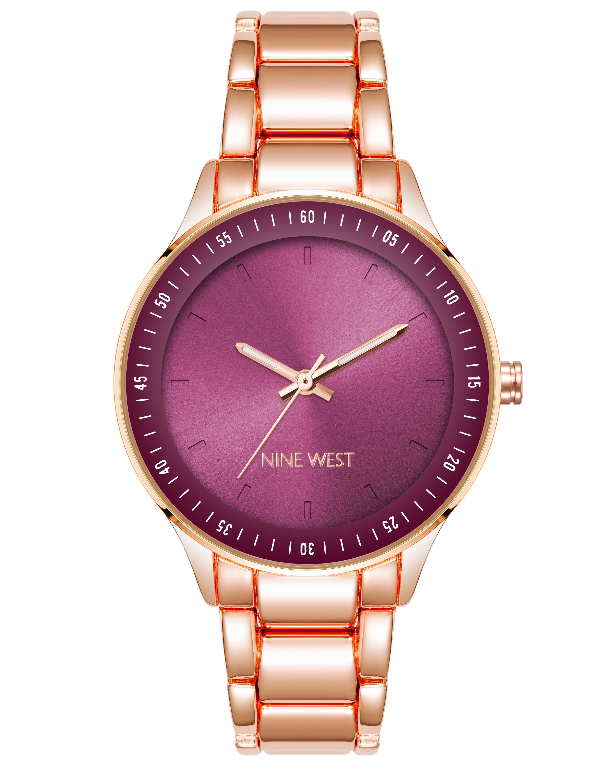Nine West Women's Quartz Metal and Polyurethane Dress Watch, Color:Pink  (Model: NW/2044RGPK) : Amazon.in: Fashion