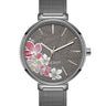 Floral Dial Mesh Bracelet Watch