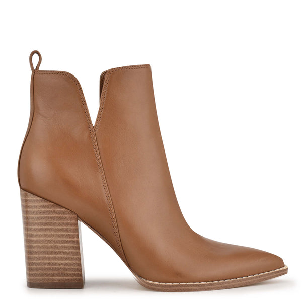 Nine west ranfield clearance leather cap toe bootie