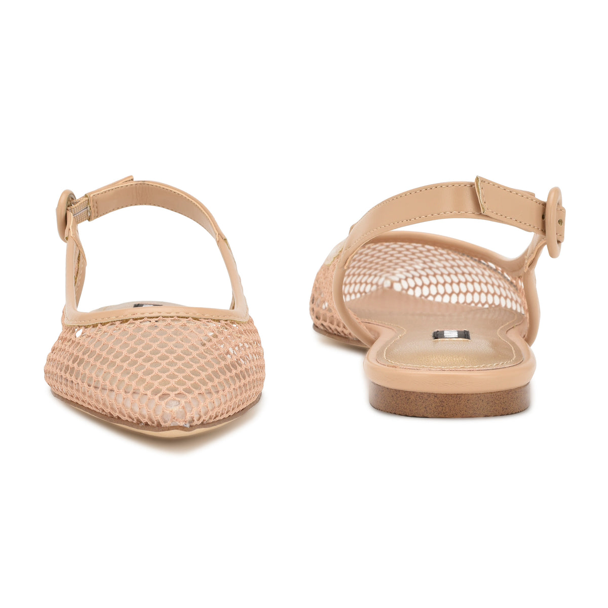 Branid Mesh Slingback Flats