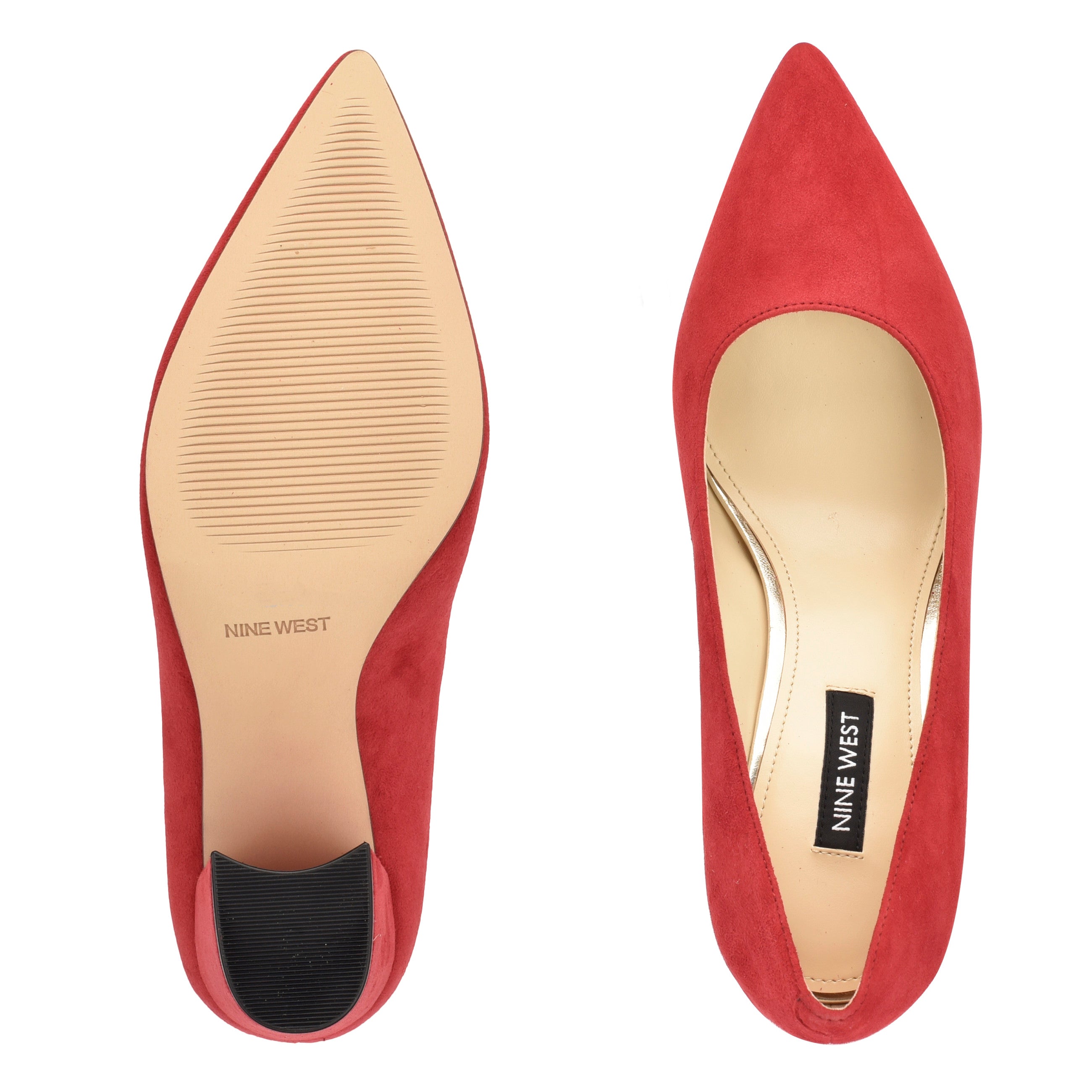 nine west red pumps