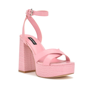 Blush pink platform on sale sandals