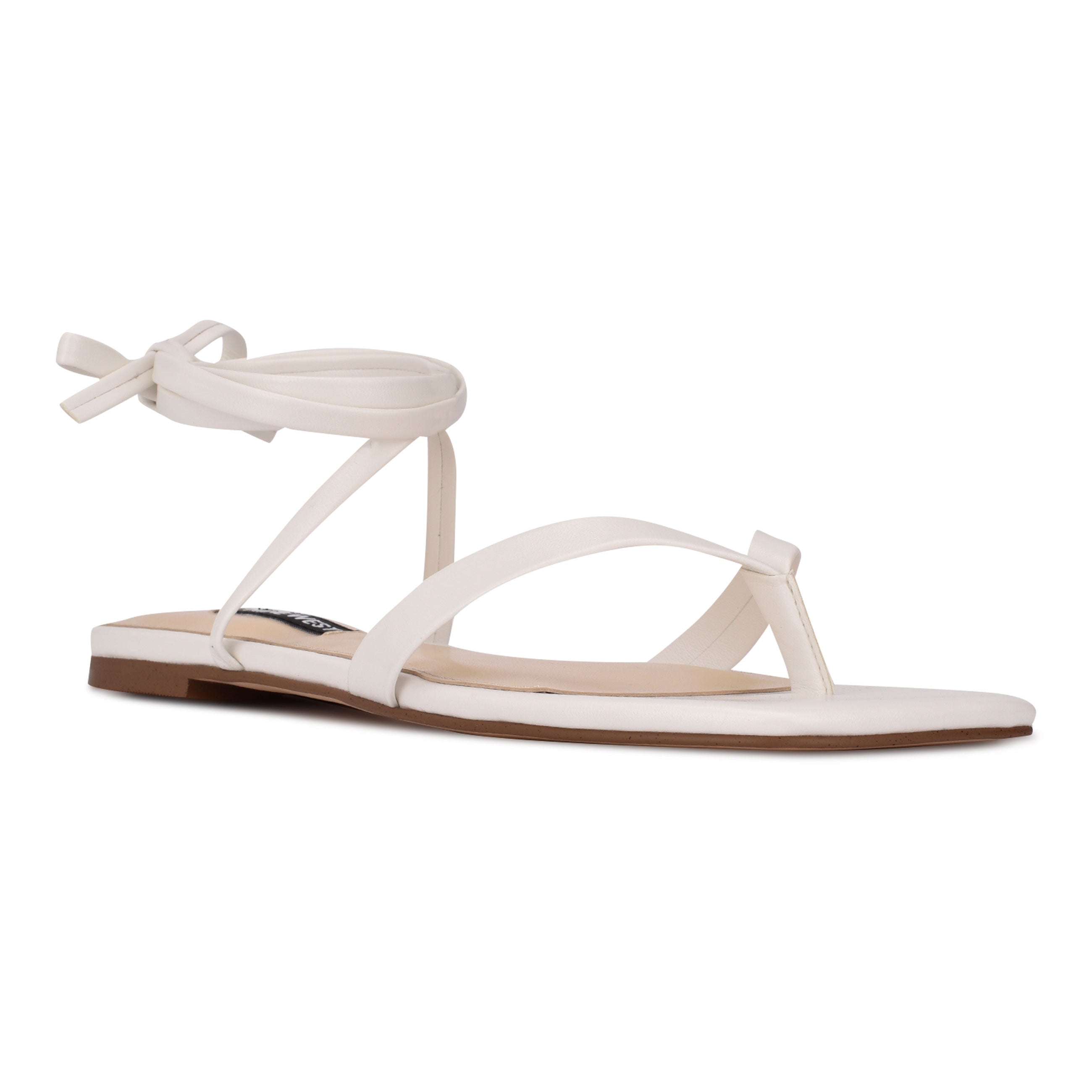 White discount wrap sandals