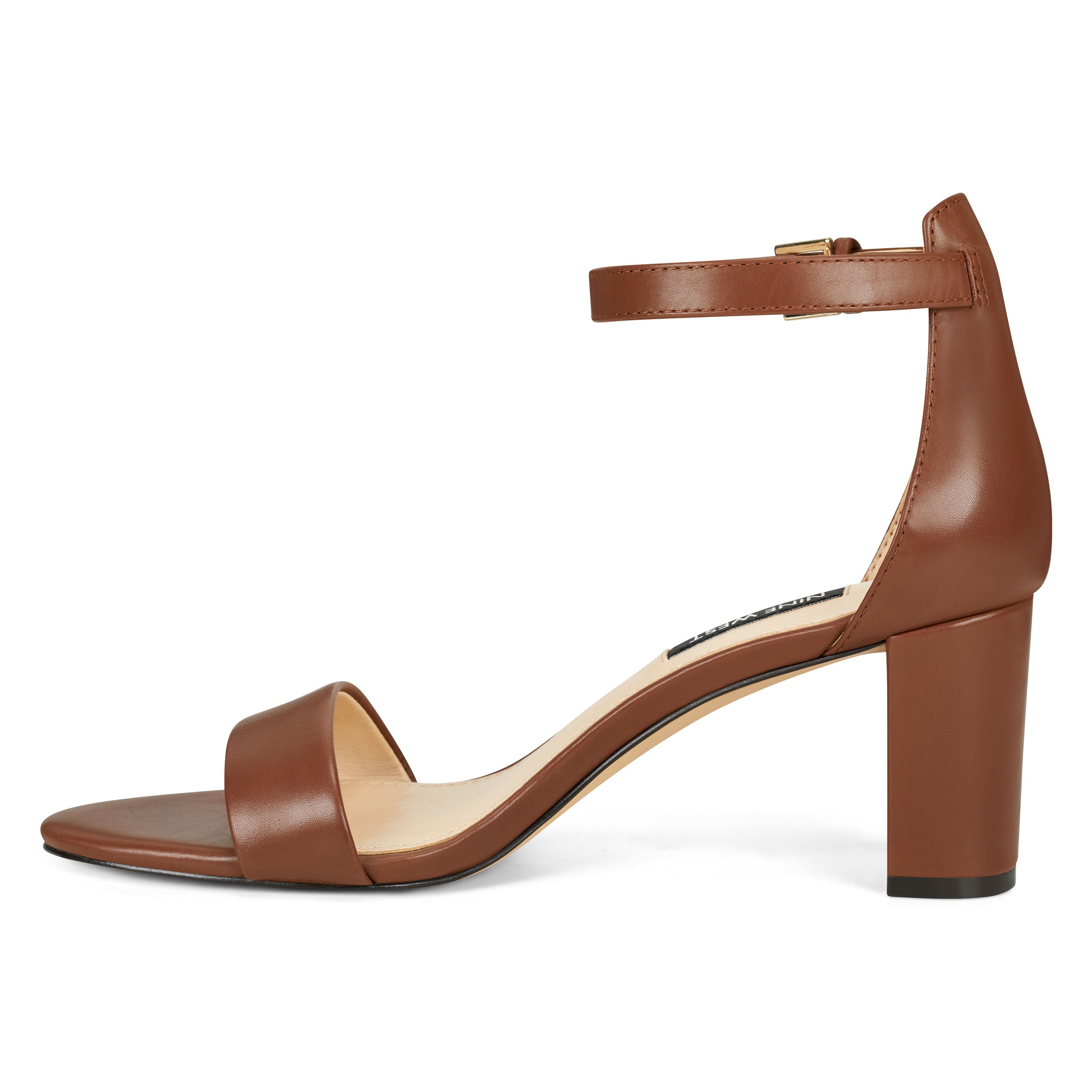 Nine West Pruce Women's Leather Dress Sandals, Size: 9.5, Med Brown