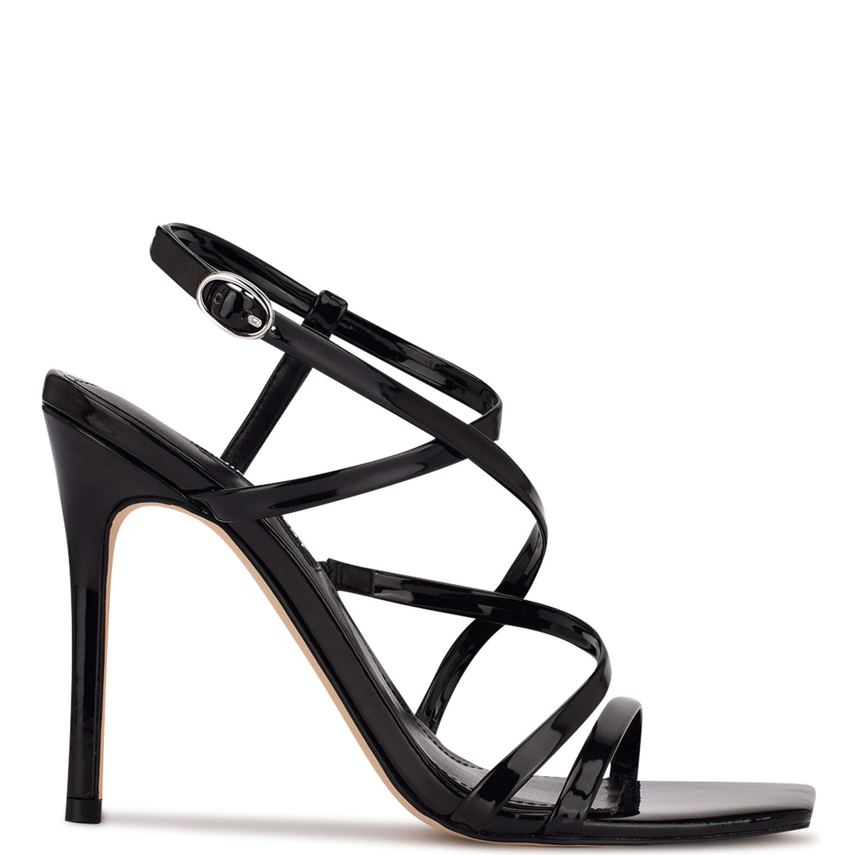 Nine west black strappy on sale heels