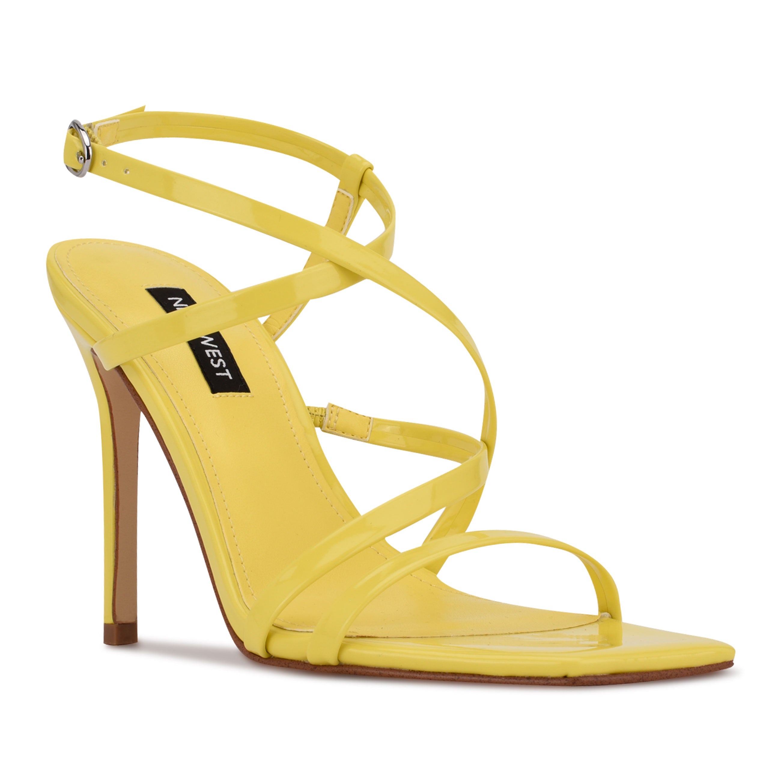 Nine West Womens PRUCE Ankle Strap Heels Dress Sandals Size 9.5 WIDE  Leather NEW | eBay