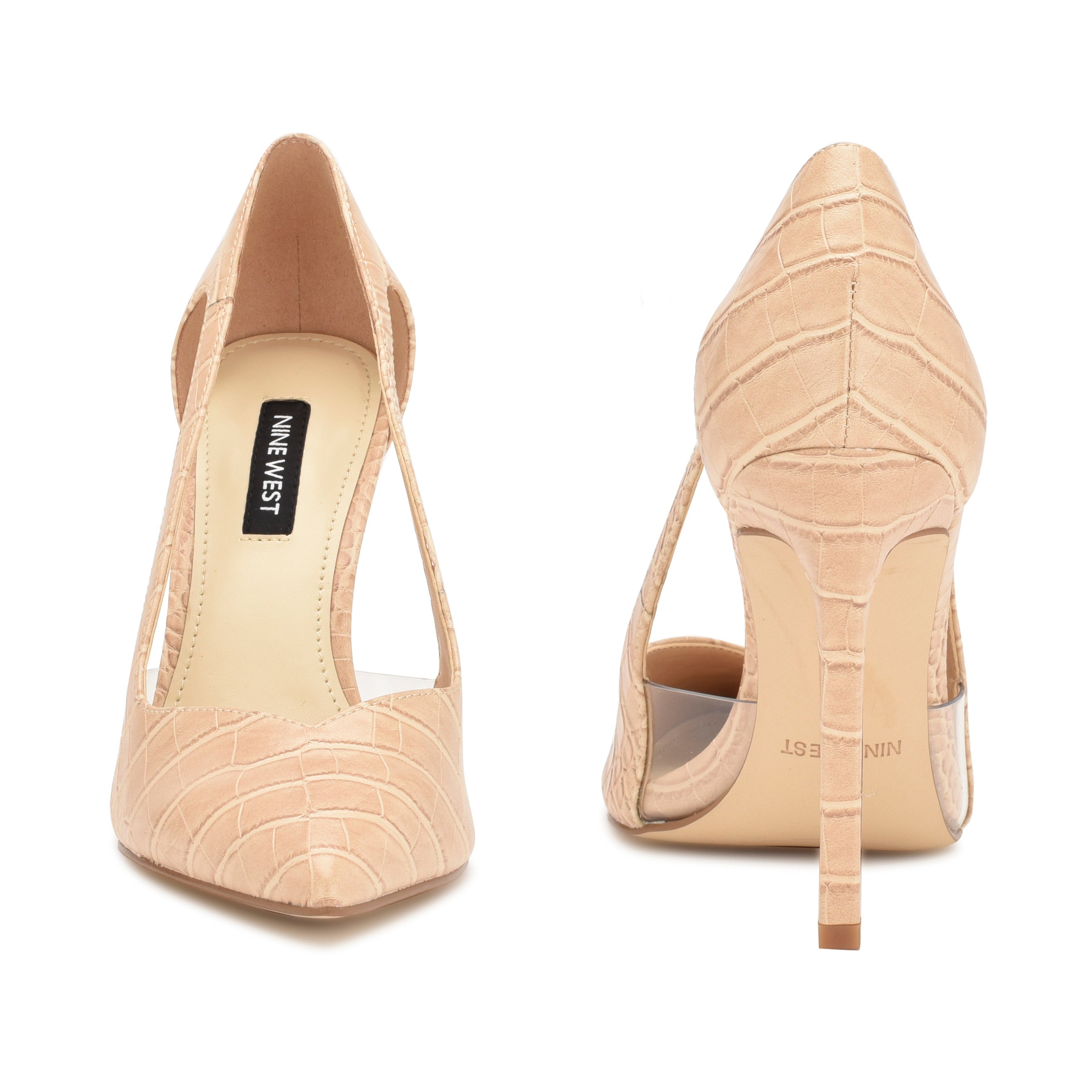 Nine west clearance open toe pumps