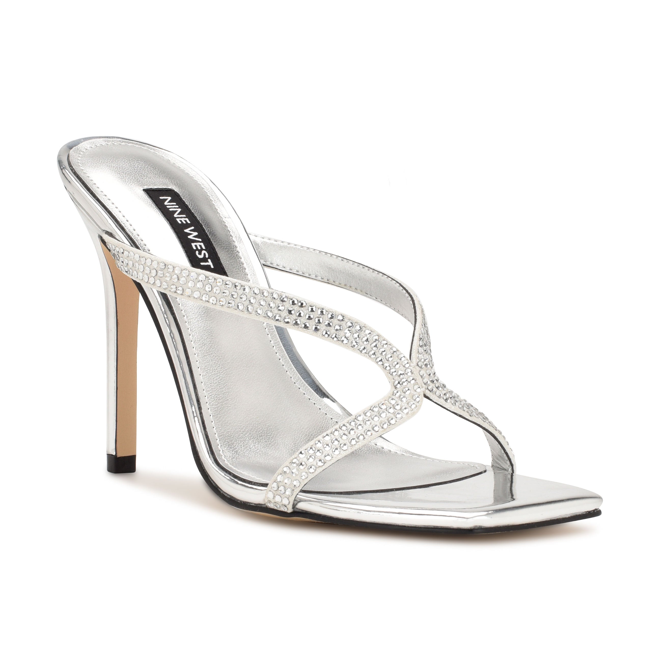 Twist Heeled Slide Sandals Nine West